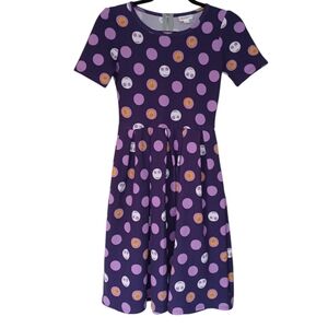 Lularoe Nightmare Before Christmas purple Jack Skellington dress Halloween XS
